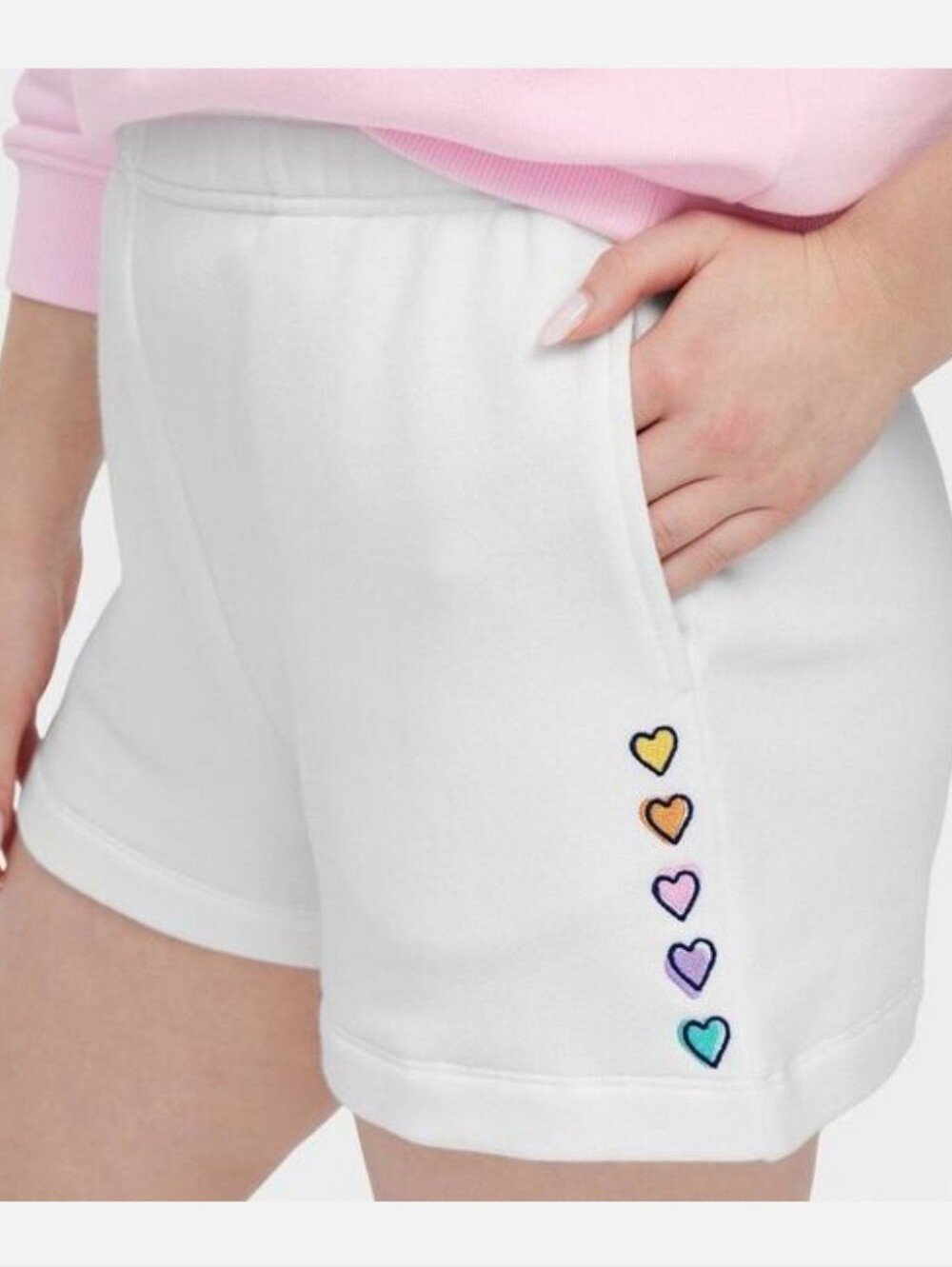 New Roller Rabbit X Target Women's Disco Hearts Shorts White With Pockets XXS